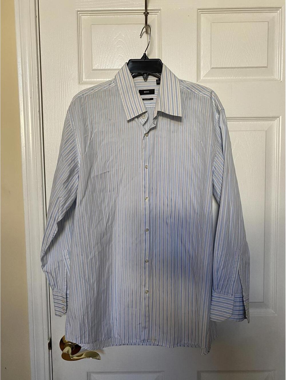 Hugo Boss Men's Regular Fit Dress Shirt, Size 17 1/2 32/33